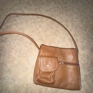 Tignanbllo Tan Leather Crossbody Bag